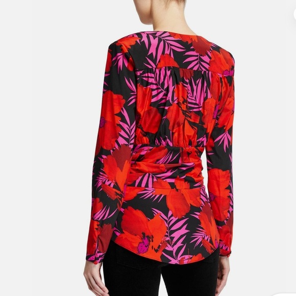 NWT Veronica Beard Floral Pervero Blouse Size 0 - Picture 2 of 14